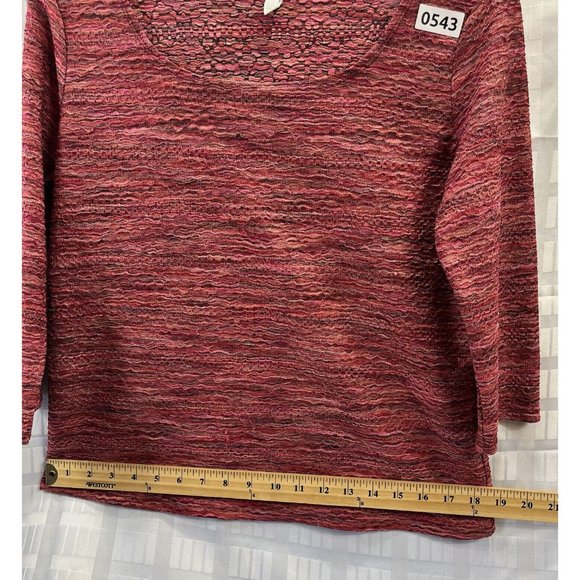 J Jill Women's top Pullover Multicolor Textured Shirt Size M - Picture 5 of 12